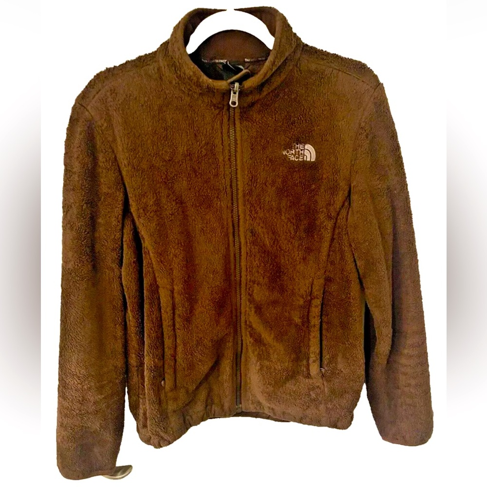 The North Face Vintage Osito Chocolate Brown Fleece Zip Up Jacket Womens Medium
